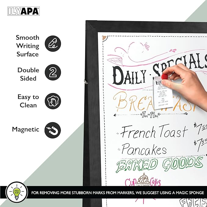 Ilyapa Wooden Dry Erase A Frame Sign - Image 4