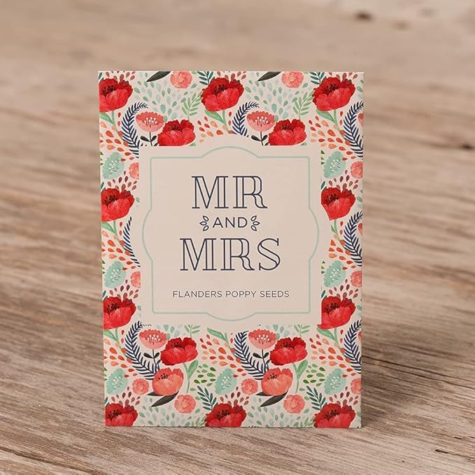 Bentley Seeds Mr & Mrs Pre Filled Flanders Poppy Seed Packets - Image 4