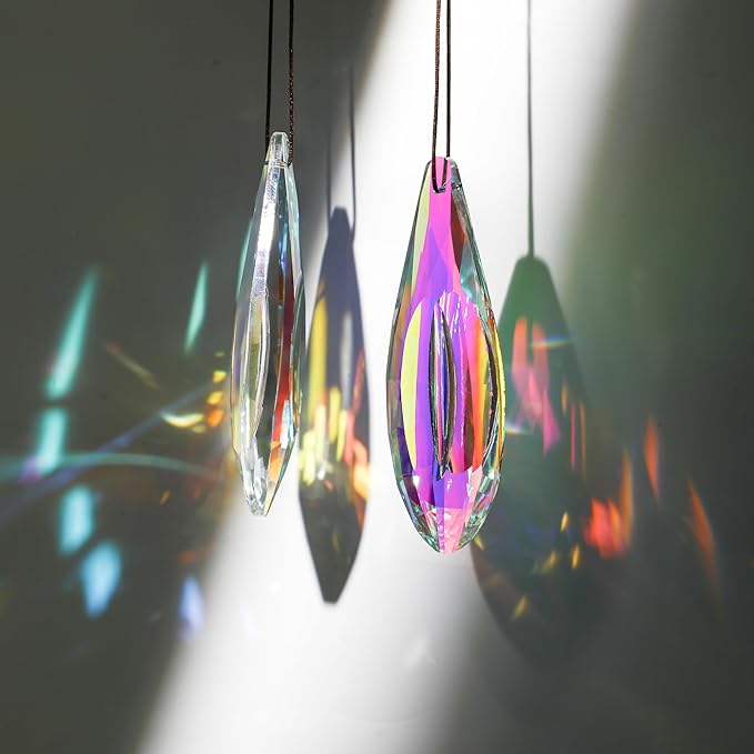 HDCRYSTALGIFTS 2pcs 120mm/5'' Large Crystal Prisms Suncatcher - Image 2