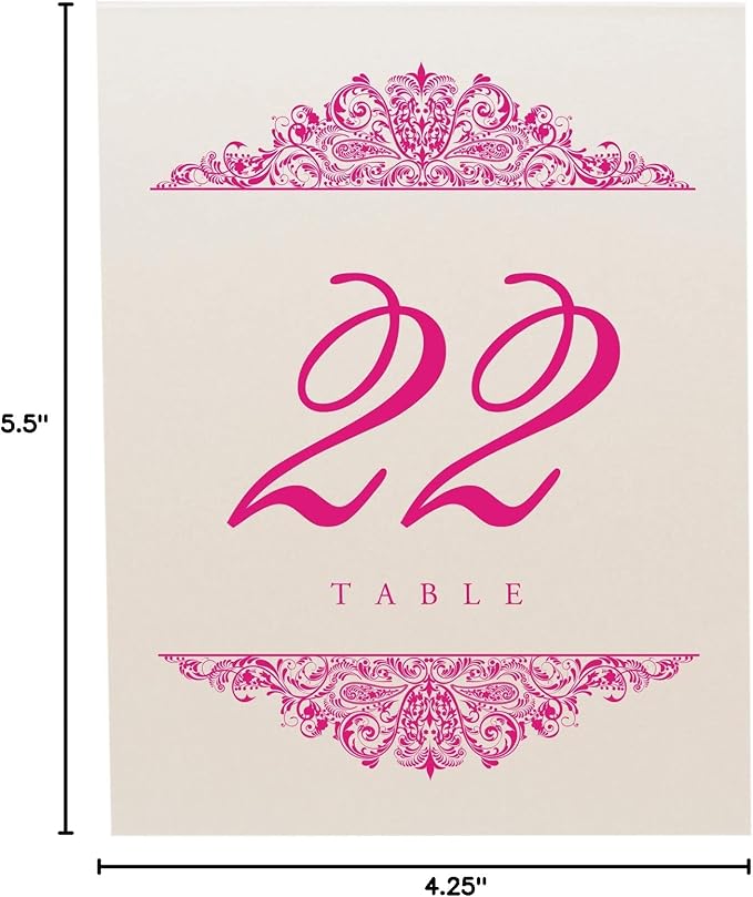 Paisley Wedding Table Numbers, Double Sided, Tent or Use in a Stand - Image 5