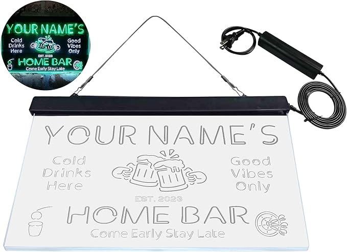 ADVPRO Personalized Your Name Custom Home Bar Beer Established Year Dual Color - Image 9