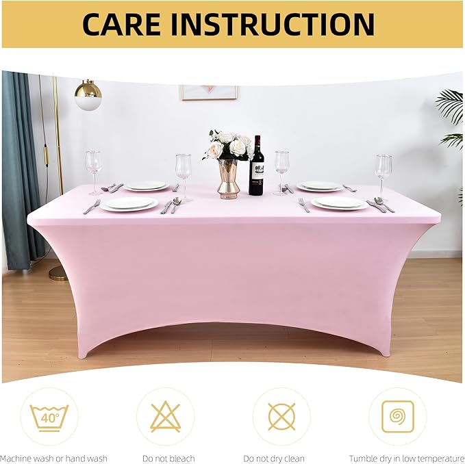 2-Pack 8ft Spandex Table Covers - Image 6