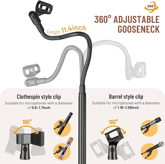 CAHAYA Dual-use Tripod Microphone Stand - Image 3