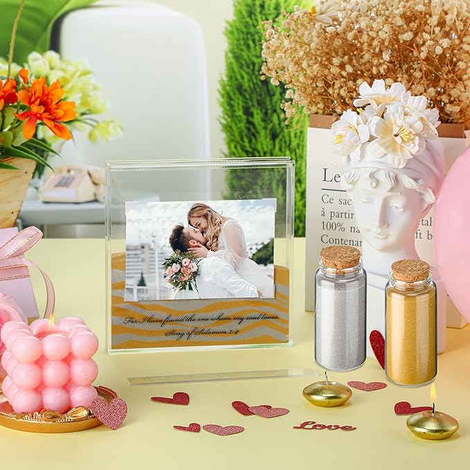 Roowest Sand Ceremony Kit for Wedding Includes Clear Acrylic Unity Sand - Image 6
