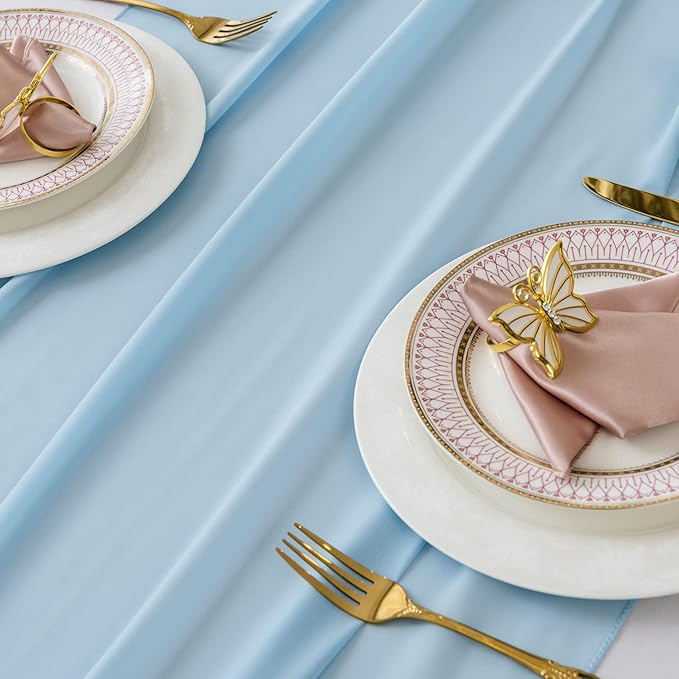 6Pack 9ft Chiffon Table Runner 14x108 Inch Sheer Romantic Table Runner - Image 4
