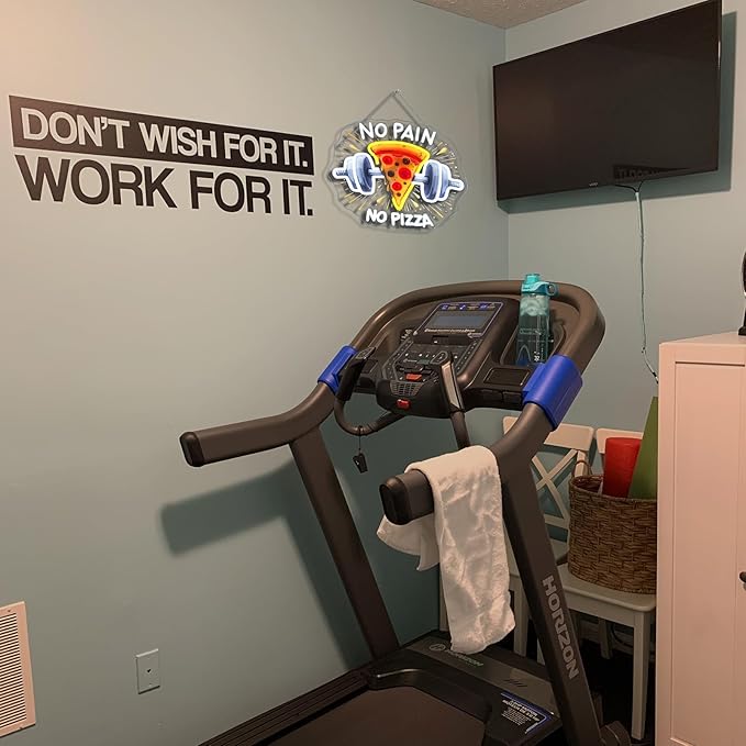 Lucunstar Gym Neon Sign No Pain No Pizza UV Printed Light Signs - Image 5