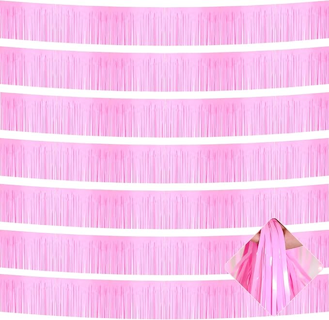 10 Pack 10 Feet Foil Fringe Garland Metallic Tinsel Streamers Banner Wall by AIKENLIN