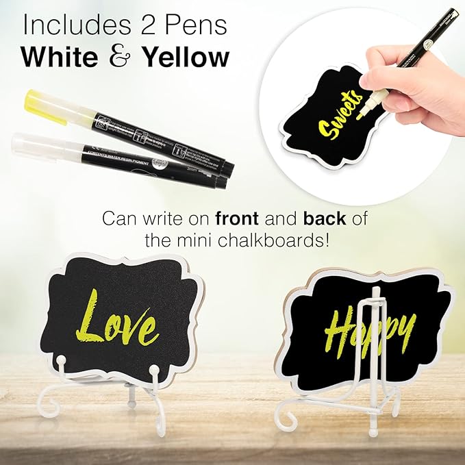 Mini Chalkboard Signs for Food Labels for Party Buffet, Small Place Cards or - Image 2