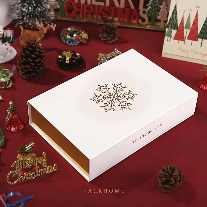 PACKHOME 6 Christmas Gift Boxes 13x9.7x3.4 Inches, Large Gift Boxes - Image 2