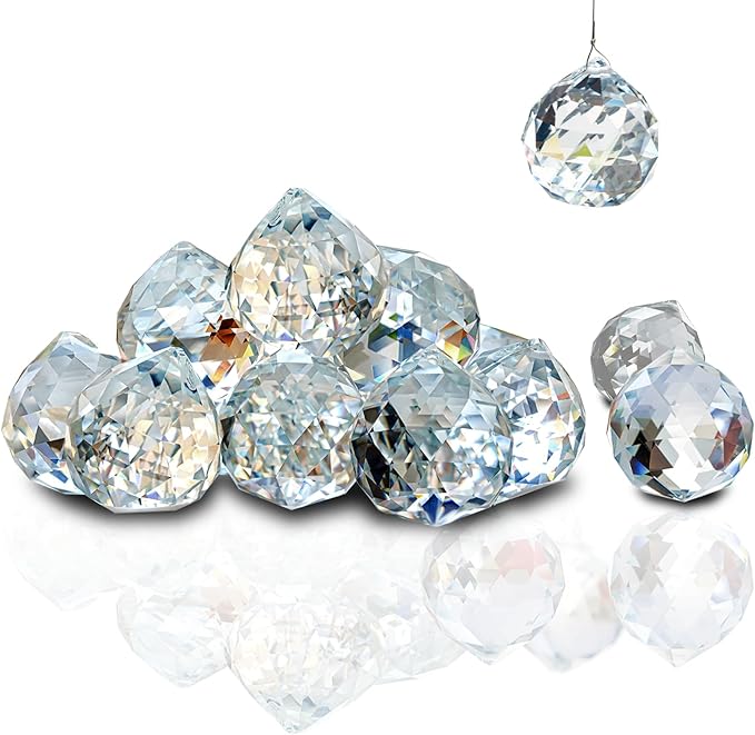 10pcs Crystal Ball Prism Sun Catcher Rainbow Maker Pendants 40mm Decorative - Image 7