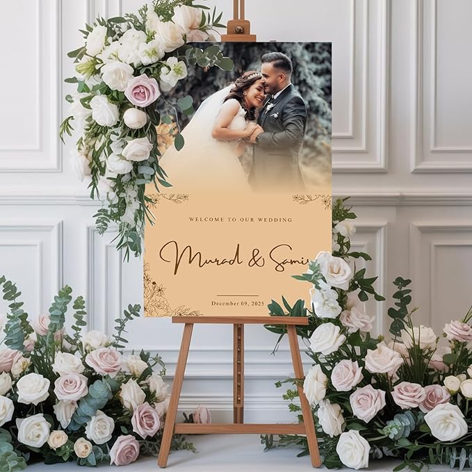 Personalized Bride & Groom Wedding Welcome Sign - Image 3