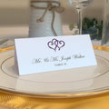 Linked Hearts Printable Place Cards, Laser & Inkjet Printers by DocumentsandDesigns