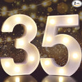 Pooqla Decorative LED Light Up Number Letters, Battery Operated by Pooqla
