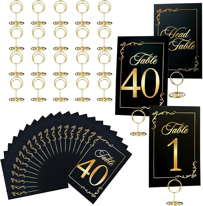 Wedding Table Numbers 1-40 and Head Table Card by SELANTAG