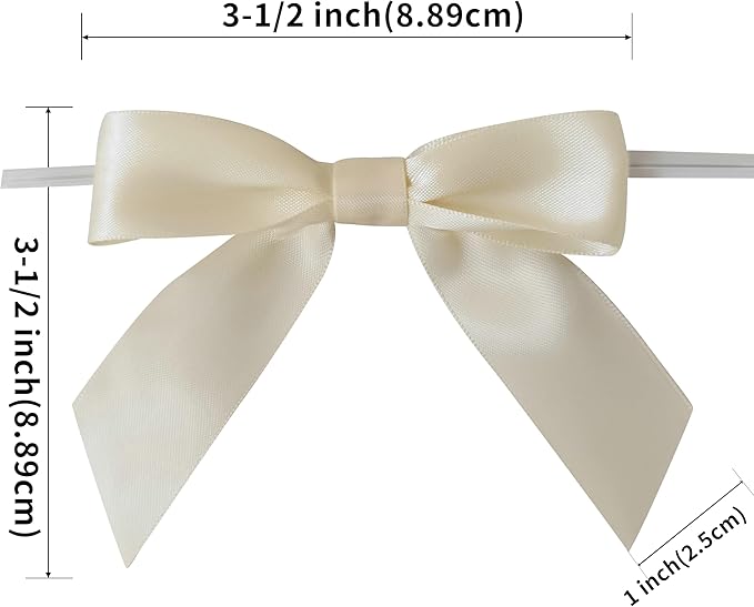 50pcs 3-1/2" Mini Satin Ribbon Bows - Image 3