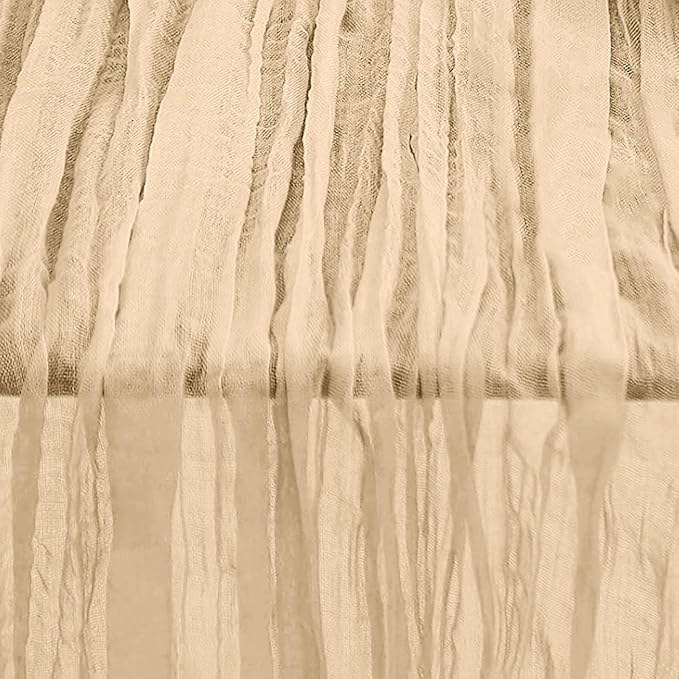 1 Pack Nude Cheesecloth Table Runner 35x120 Inch 10Ft Rustic Gauze Cheese Cloth - Image 4