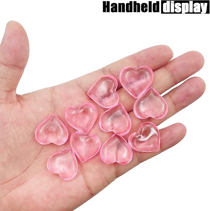 200pcs Pink Hearts Vase Filler Valentines Day Decorations, Acrylic Hearts - Image 5