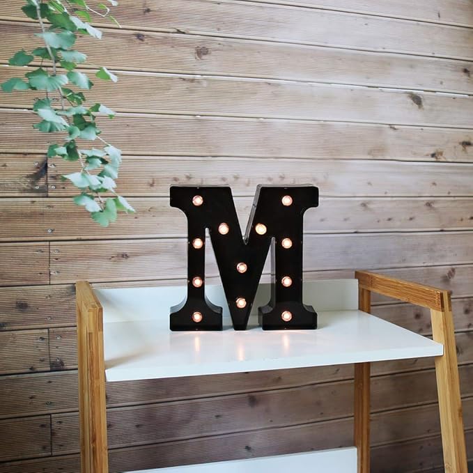 OYCBUZO Light Up Black Alphabet Marquee Letters Sign LED Marquee Number Lights - Image 3