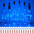 Wine Bottle Lights with Cork 15Pack 10 LED 40 Inches Battery Operated Silver by SmilingTown