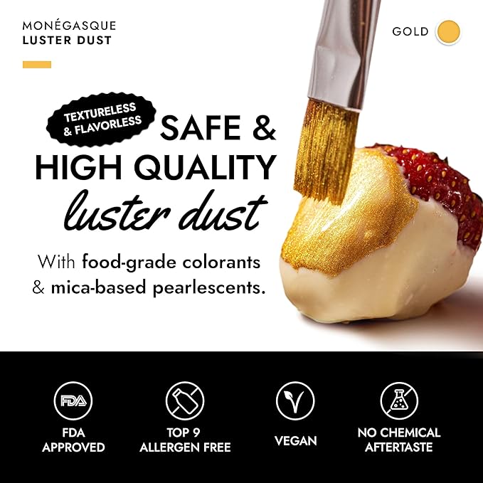 MONÉGASQUE Gold Edible Glitter for Drinks 15g – Edible Glitter for Cakes & - Image 2