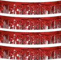 4 Pack Total 40 Feet Foil Fringe Garland Metallic Wall Hanging Drapes Tassel by CareCheer