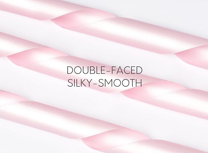 Pink Satin Ribbon for Valentines Day 1-1/2 Inch x 50 Yards Double-Faced Ribbons - Image 3