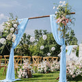 Baby Blue Wedding Arch Draping Fabric 2 Panels 29" x 20 FT Blue Wedding Drapes by DeZerlor