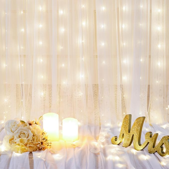 10x10ft White Tulle Backdrop Curtain - Image 6