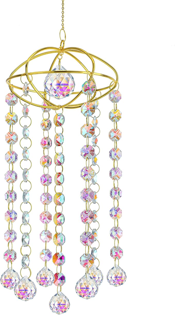 H&D HYALINE & DORA Planet Shape Gold Crystal Suncatcher Crystal Ball Prism - Image 9