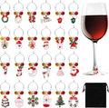 SANNIX 24pcs Christmas Wine Glass Charms by SANNIX