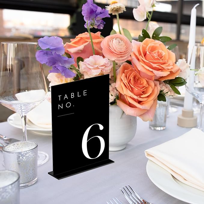 JINMURY Black Wedding Table Numbers 1-20 - Image 5