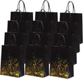 Cooraby 30 Pieces Bronzing Gold Black Paper Kraft Polka Dot Party Bags by Cooraby