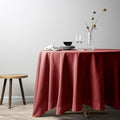 EVERLY 100% Pure Linen Round Tablecloths 108Inch Round Machine Washable by EVERLY