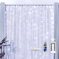 Brightown 300 LED Fairy Curtain Lights, 9.8ft x 9.8ft White Curtain String by Brightown