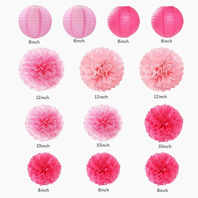 Rose Hot-Pink Party Decorations - Image 3