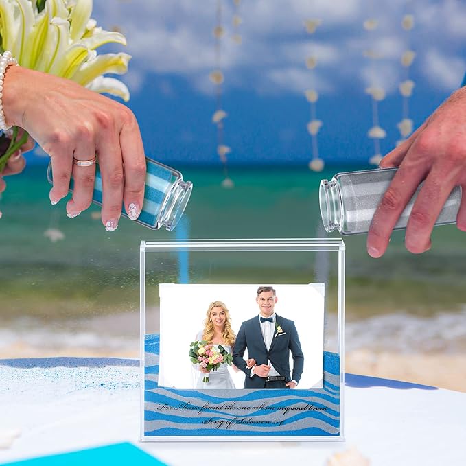 Sand Ceremony Kit for Wedding Includes Clear Acrylic Unity Sand Ceremony Photo - Image 6