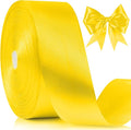 NESCCI 100 Yards Ribbon, 1-1/2 Inch Yellow Satin Ribbon, Single Face Satin by NESCCI