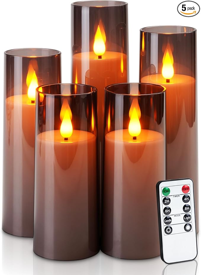Amagic Grey Flameless Candles by AMAGIC