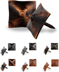 50 Pack 1" Square Head Iron Clavos Decorative Nails – Oil Rubbed Bronze – by BorderlandRusticHardware