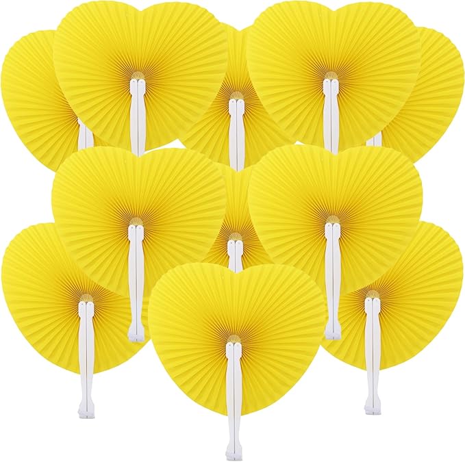 12 Packs Decorative Paper Folding Hand Fans Handheld by Bestage