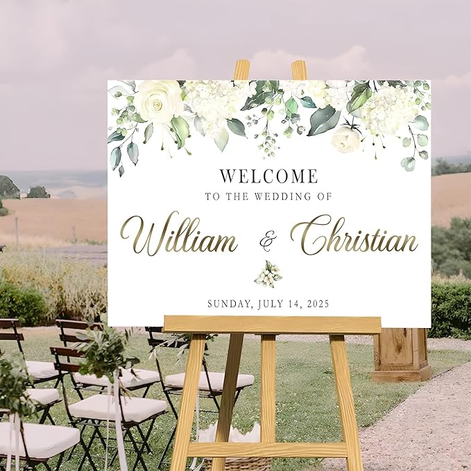 Welcome To Our Wedding Sign, Custom Wedding Welcome Sign, Easel Stand - Image 4