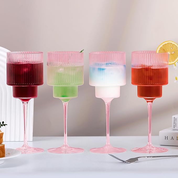 Plastic Goblets Wine Glasses - 12Oz Acrylic Wine Glasses Origami Unbreakable - Image 9