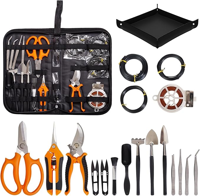 Bonsai Tools Kit 20 Pcs Garden Tools Set by Inntop