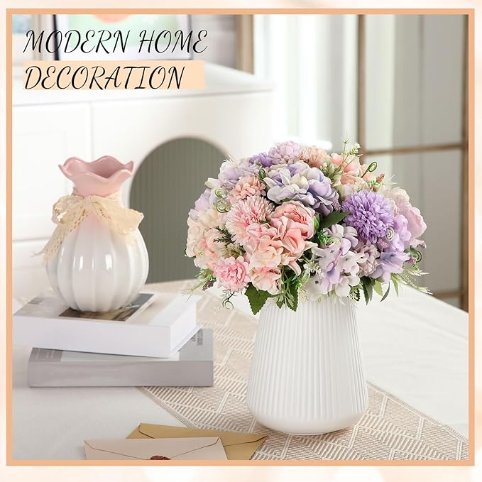 Tigeen Artificial Flowers Artificial Peonies Silk Flowers Faux Peony Fake Peony - Image 4