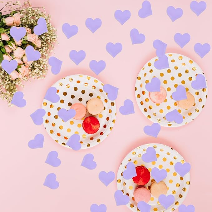 100pcs Purple Heart Sponge Confetti Decor Heart Confetti Heart Shape Petals - Image 4
