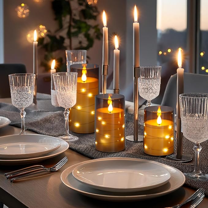 Aignis Flickering Flameless Candles Battery Operated Candles LED Candles - Image 4