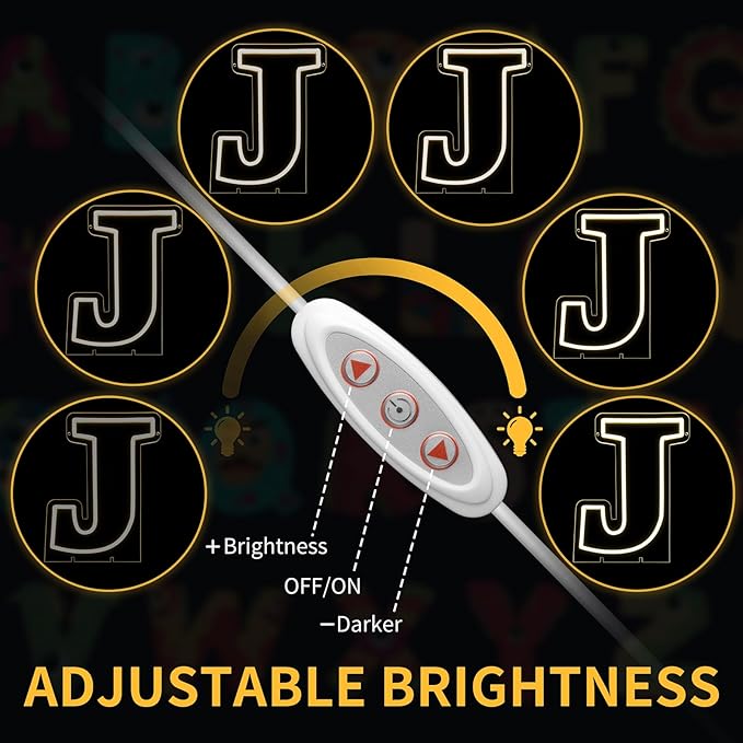 Light Up Letters J, Led Marquee Letter Lights Neon Sign, 13.9" Height - Image 3