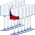 Plastic Goblets Wine Glasses - 12Oz Acrylic Wine Glasses Origami Unbreakable by Lueumxc