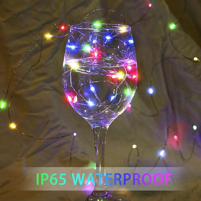 8 Pack Fairy Lights 7Ft 20 LED Twinkle String Lights 3 Modes Battery Operated - Image 2