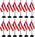 12 Pack Puerto Rico Desk Flags Set, Puerto Rican Small Mini Table Office Flags by BCLin